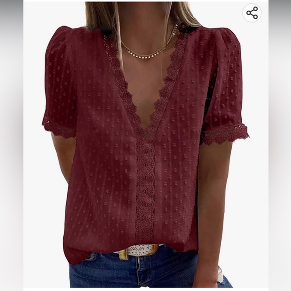 Tops - ⚡️Like-New” Beautiful Burgundy Blouse